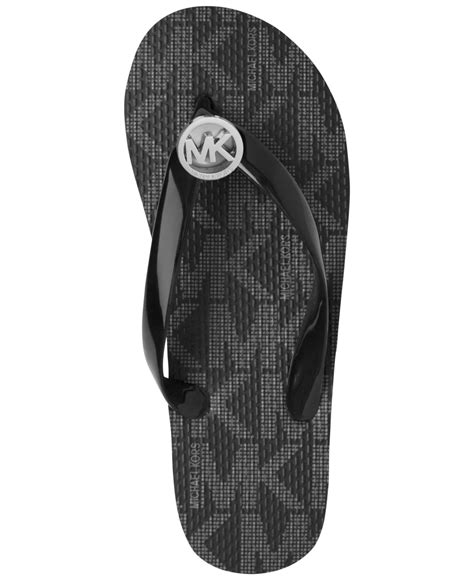 michael kors flip flops black amazon|michael kors flip flops marshalls.